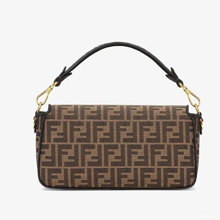 Affordable Medium Motif FF Brown In Bag Fabric Baguette Fendi 0728